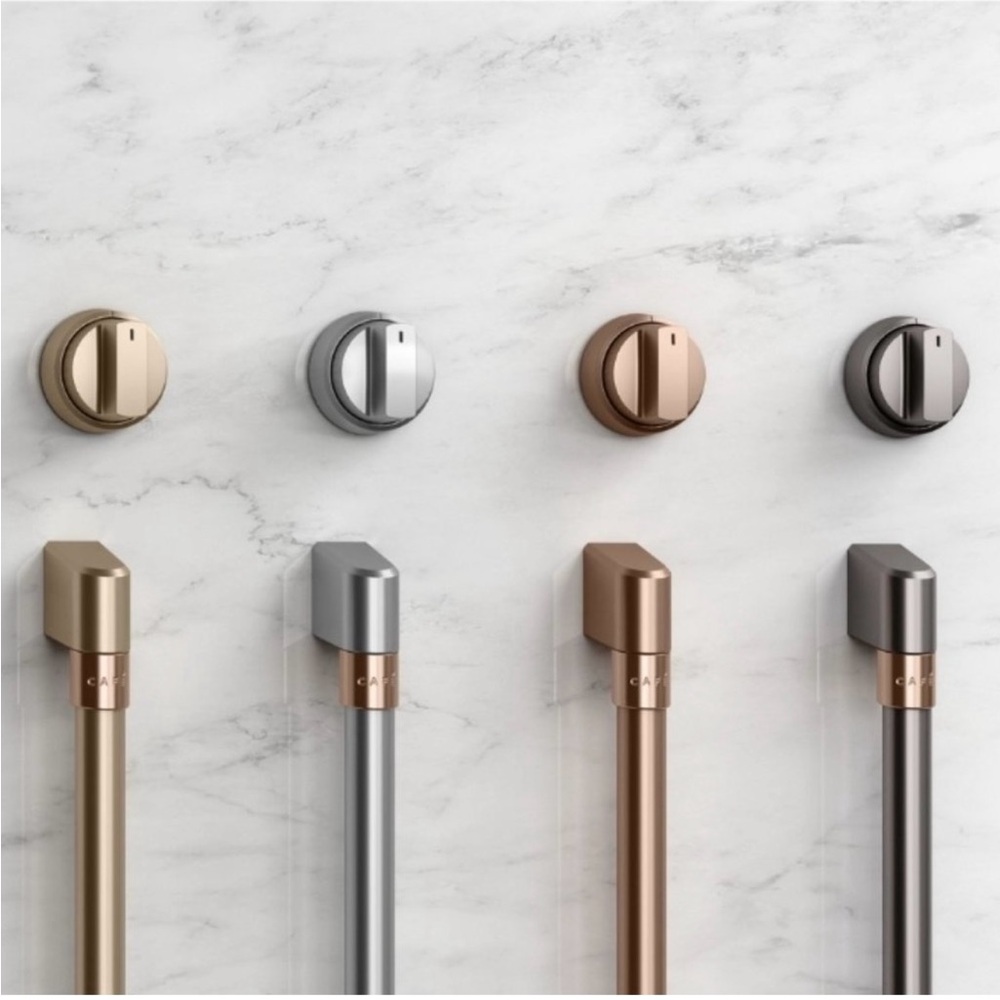 Cafe Ge brushed stainless handles and knobs for refrigerator, dishwasher & oven